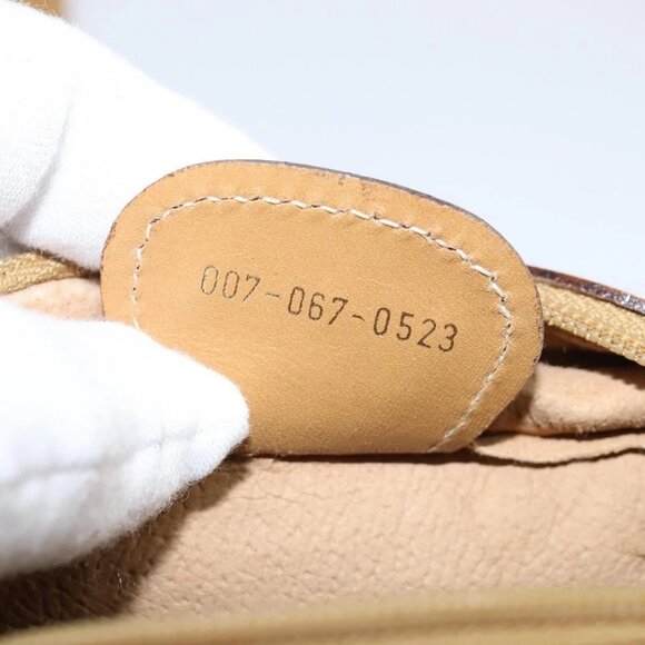 GUCCI Micro GG Supreme Shoulder Bag PVC Beige Gold - Picture 15 of 16